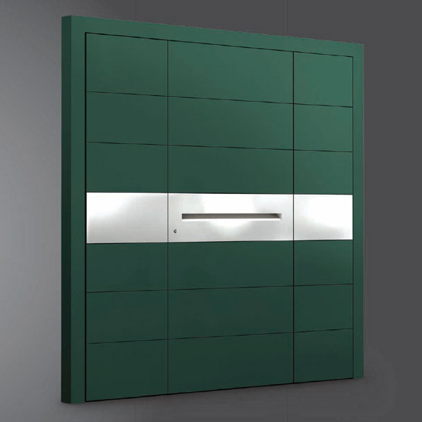 Green alluminium security door
